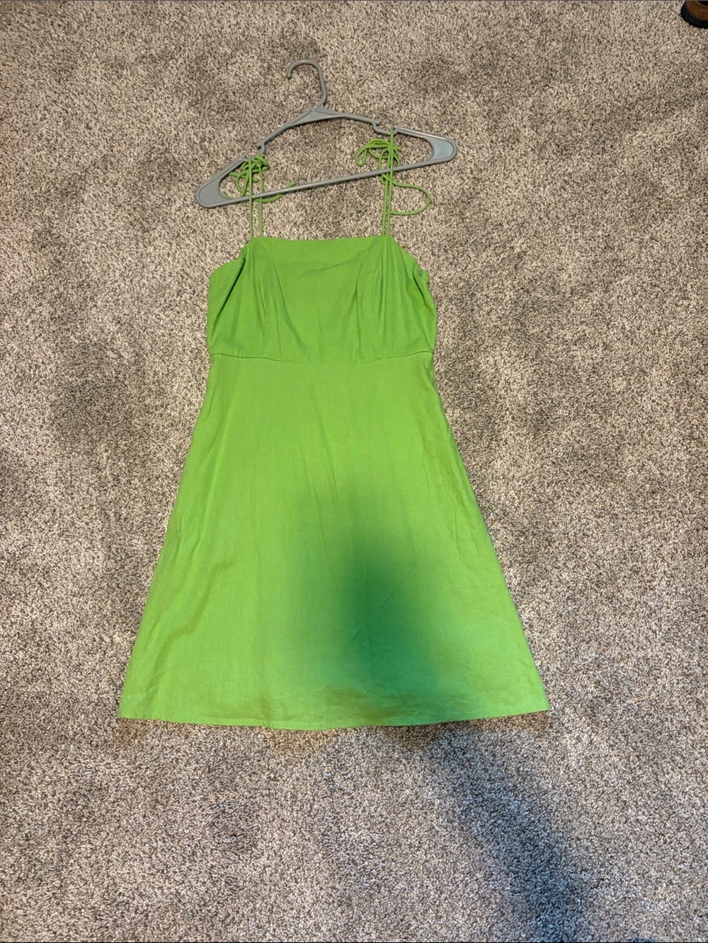 Old Navy Bright Green Tie-Strap Sundress
